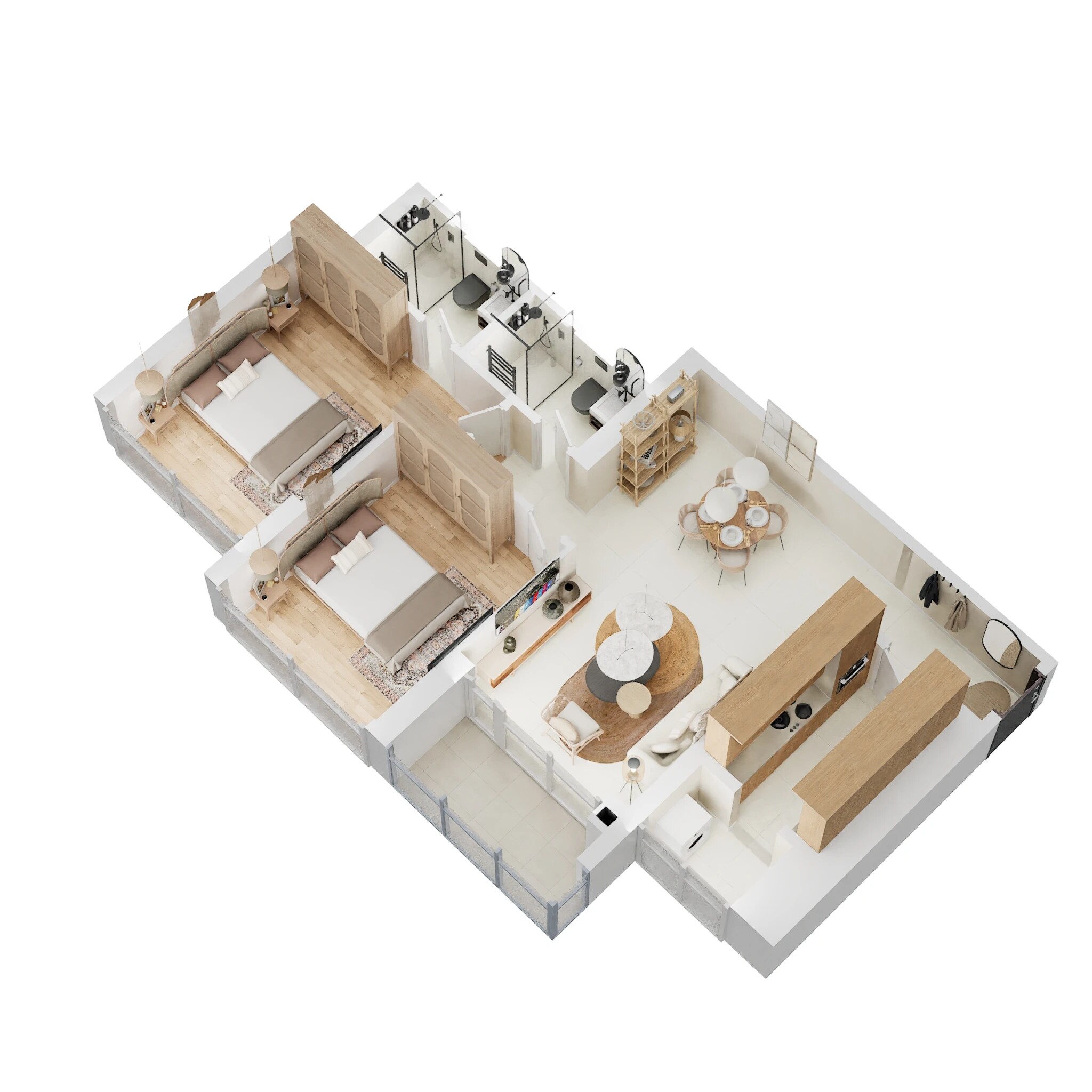 2 BHK 769 Sq. Ft. Apartment