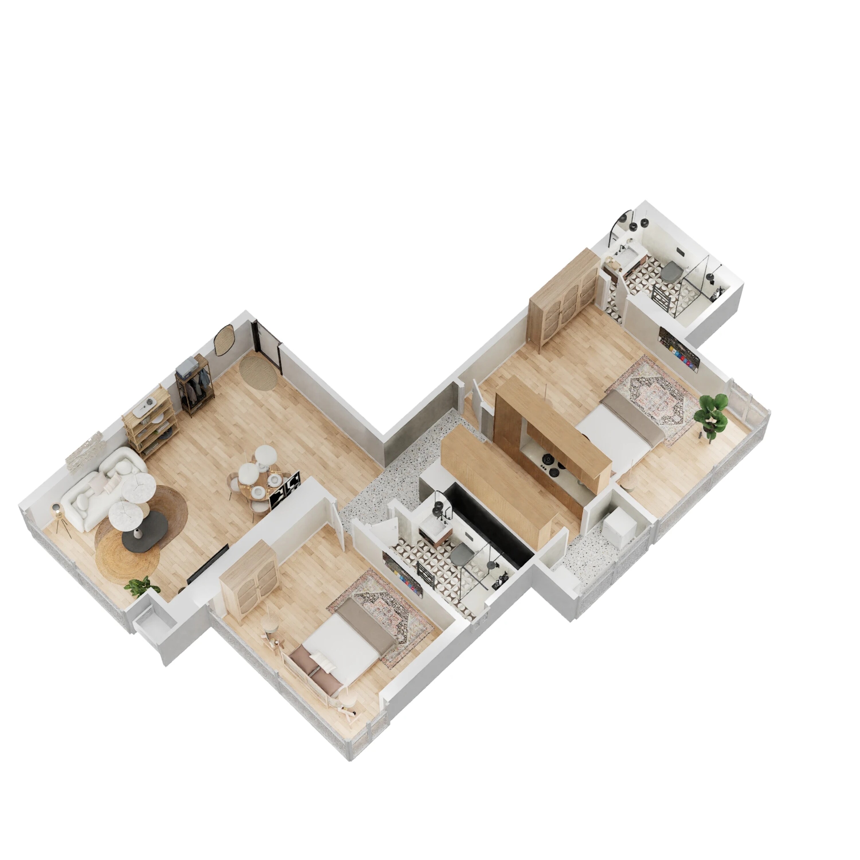 godrej sky apartment 2bhk 954sqft 1 3d 4909