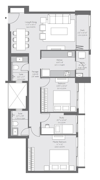 2 BHK Apartment For Rent in Godrej The Trees Vikhroli East Mumbai  7416349