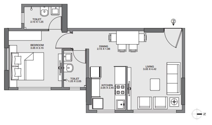 Other, godrej-tranquil 1 Bedroom 434 Sq.Ft. Apartment In Kandivali East Mumbai 9286816