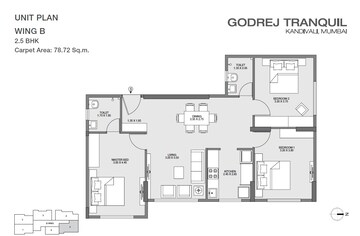  2 BHK Apartment at Godrej Tranquil, Kandivali East – for Rent