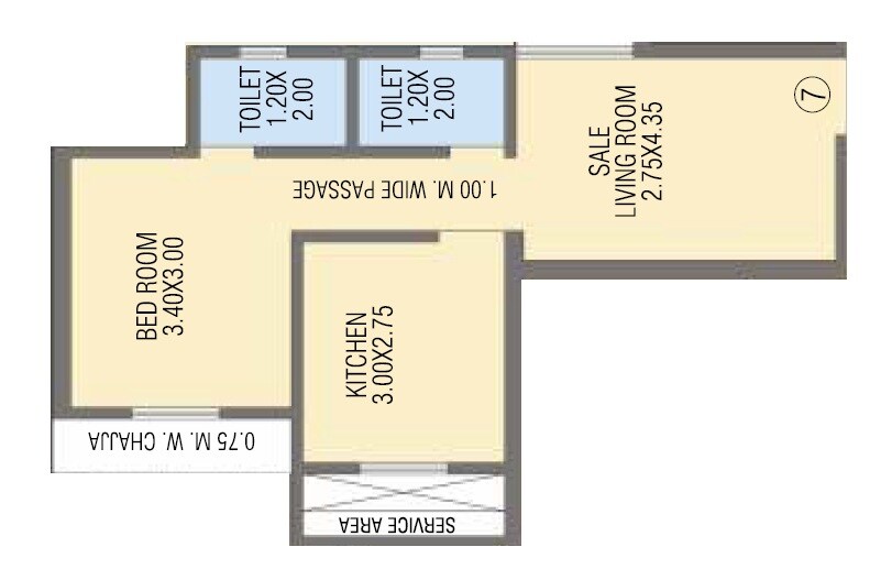 1 BHK 433 Sq. Ft. Apartment