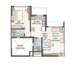1 BHK 505 Sq. Ft. Apartment in Goodwill Kanchangiri