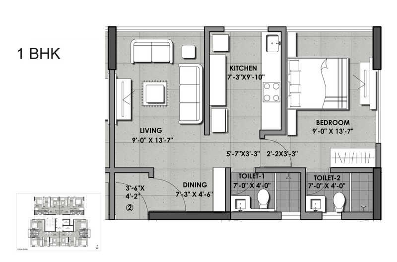 1 BHK 474 Sq. Ft. Apartment in Goregaon Sukhniwas CHS