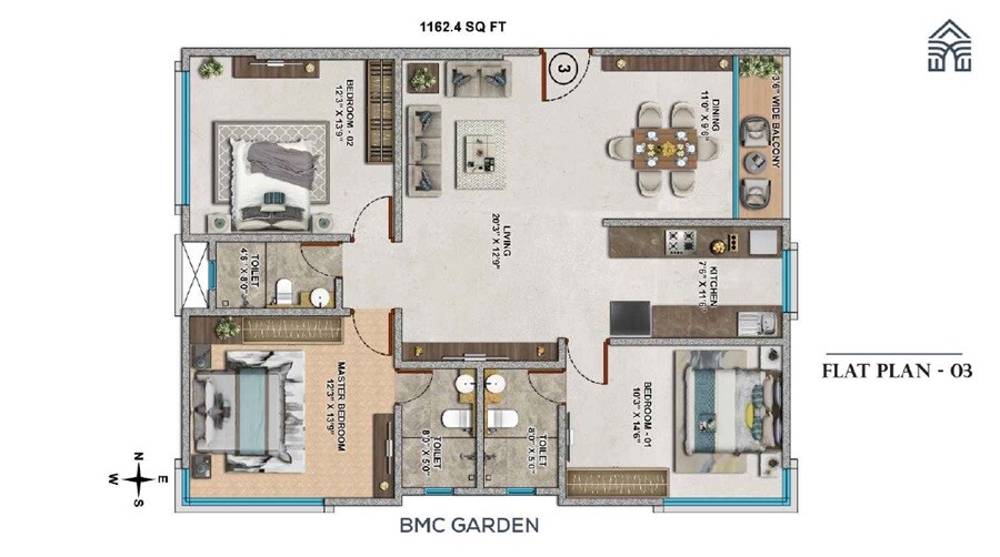 Other, gruham-yog-aashray 3 Bedroom 1162 Sq.Ft. Apartment In Ghatkopar East Mumbai 9024631