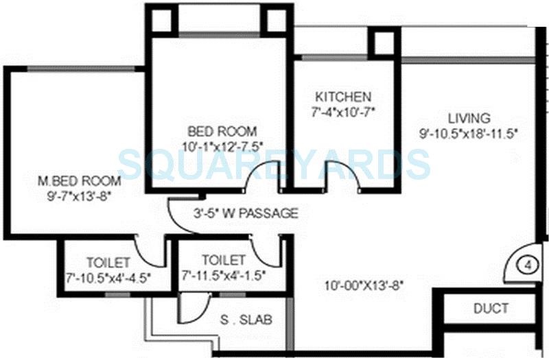 2 BHK 1035 Sq. Ft. Apartment in Gundecha Altura