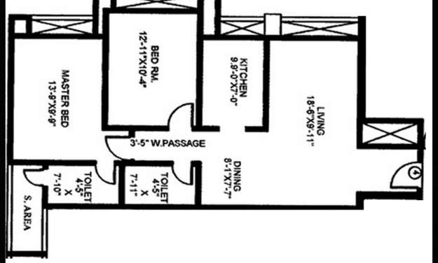 gundecha heights apartment 2 bhk 975sqft 20214212174204