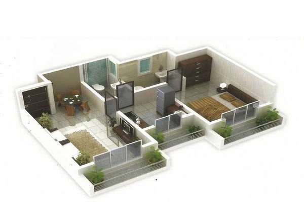 1 BHK 342 Sq. Ft. Apartment in Guru Anand Park Mamta Heights