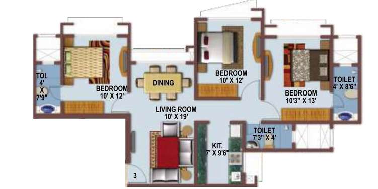 gurukrupa marina enclave wing k and l phase i apartment 3 bhk 910sqft 20230529180508