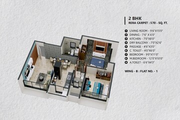  2 BHK Apartment at Gurukrupa Sharanam, Dahisar East – for Rent