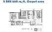 Gurukrupa Sunil Apartments 2 BHK Layout
