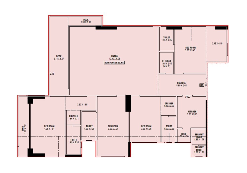 4 BHK 3287 Sq. Ft. Apartment
