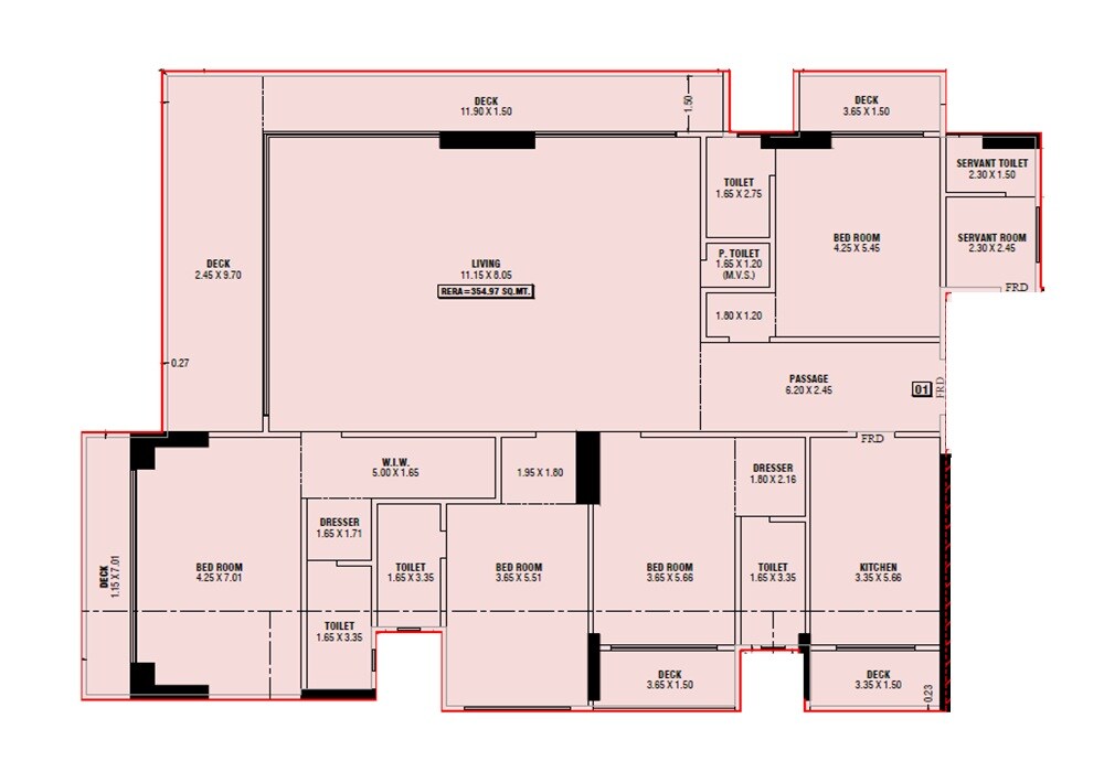 4 BHK 3821 Sq. Ft. Apartment