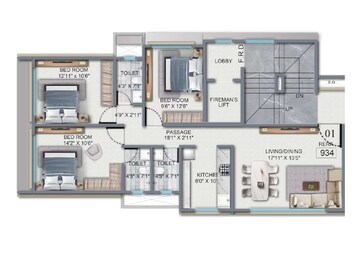  3 BHK Apartment at H Rishabraj Gautam Prabhu, Borivali West – for Sale