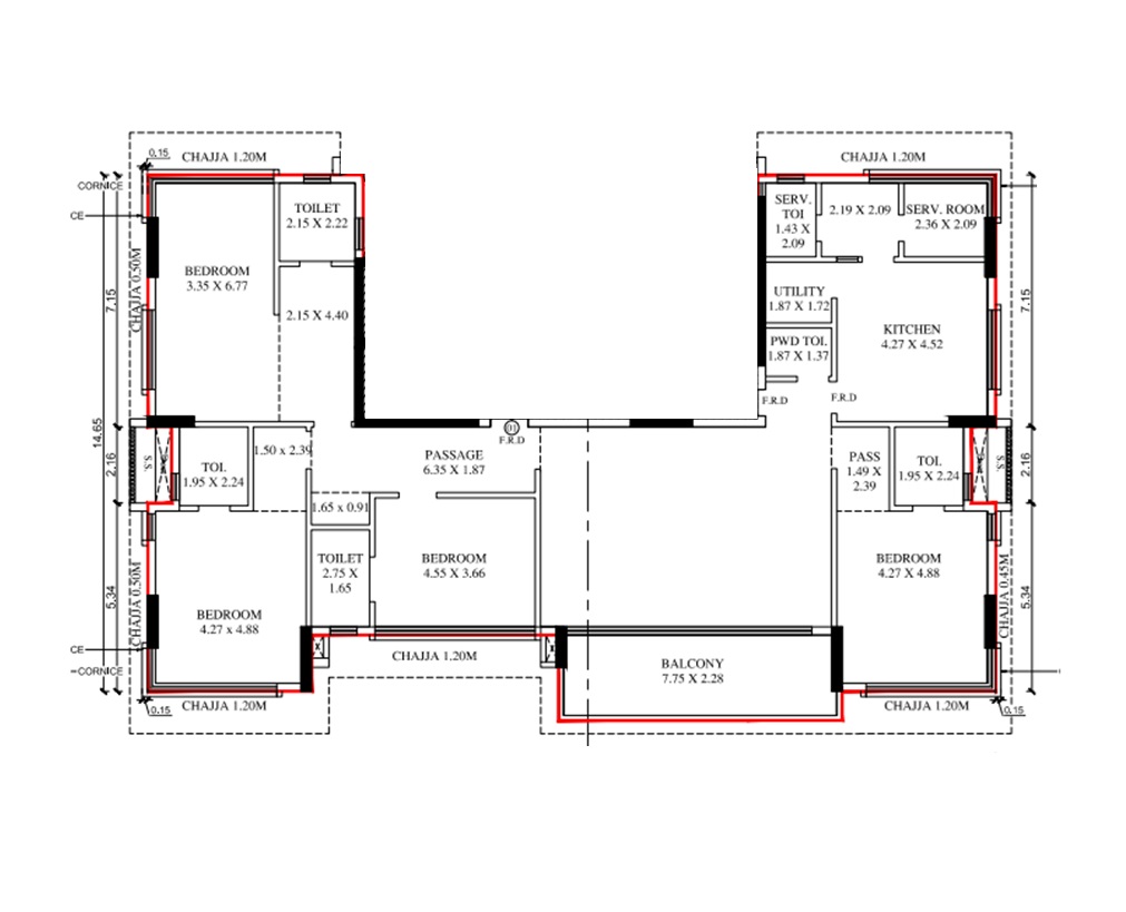 4 BHK 2470 Sq. Ft. Apartment in Happy Home Jade Solitaire