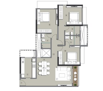  3 BHK Apartment at Happy Jade Gardens, Ghatkopar East – for Rent