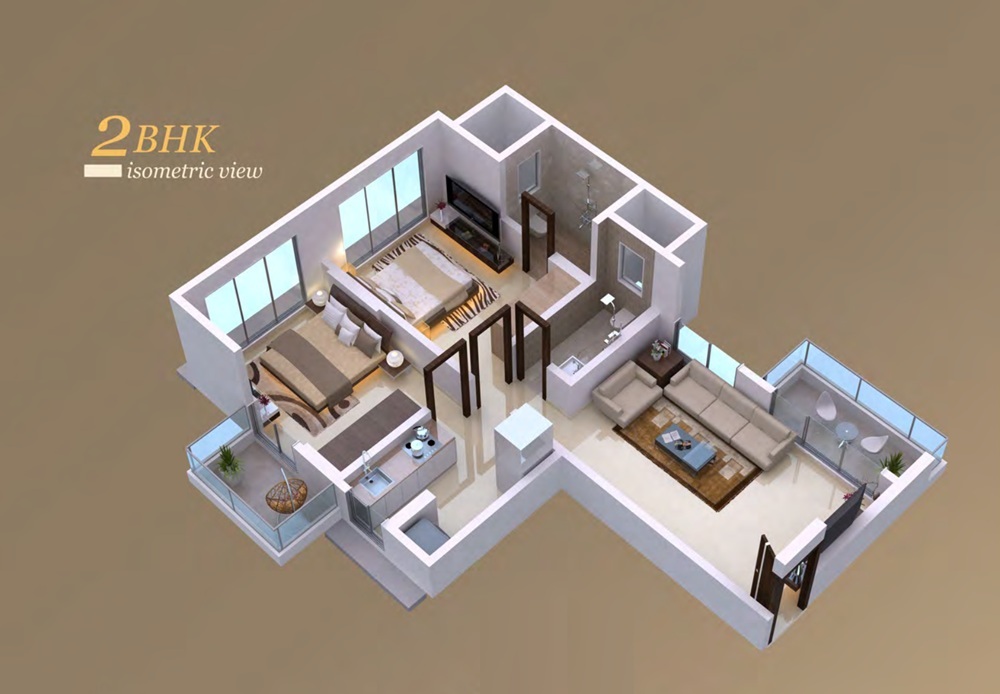 2 BHK 667 Sq. Ft. Apartment in Hari Niketan