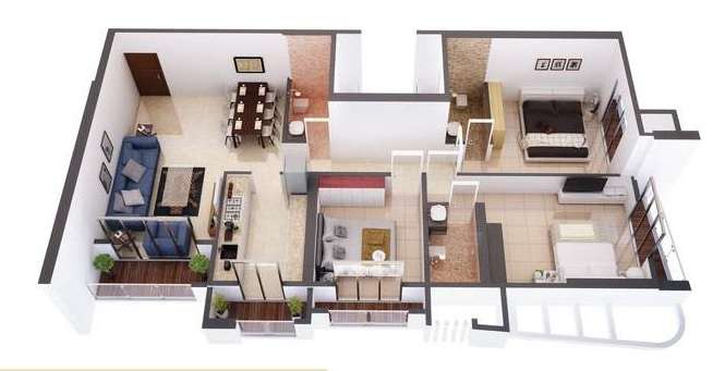 hdil majestic tower apartment 3 bhk 963sqft 20223019173042