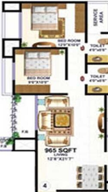  2 BHK Apartment at HDIL Premier Residences, Lbs Marg – for Rent