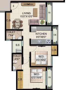 hdil residency park 2 apartment 2 bhk 830sqft 20201714211737
