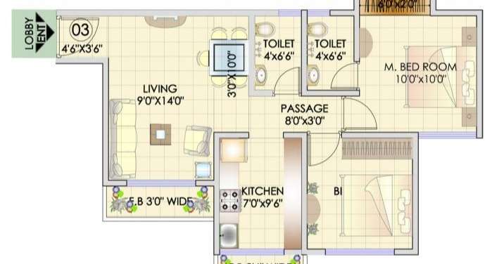 hdil residency park apartment 2 bhk 700sqft 20202618132628