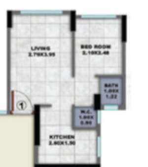 1 BHK 280 Sq. Ft. Apartment in HDIL The Nest
