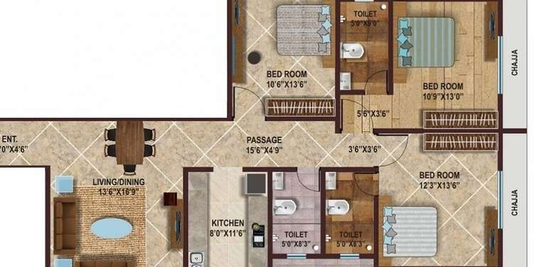 heritage mahalaxmi heritage apartment 3bhk 1125sqft41