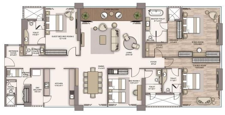 Other, heritage-pride-mumbai 4 Bedroom 1590 Sq.Ft. Apartment In Chembur Mumbai 7163831