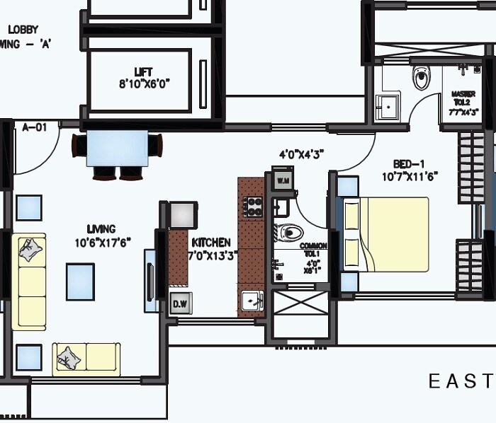 1 BHK 500 Sq. Ft. Apartment