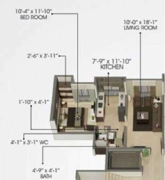 hilton heights apartment 1 bhk 642sqft 20202029182022