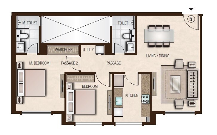 2 BHK 1215 Sq. Ft. Apartment