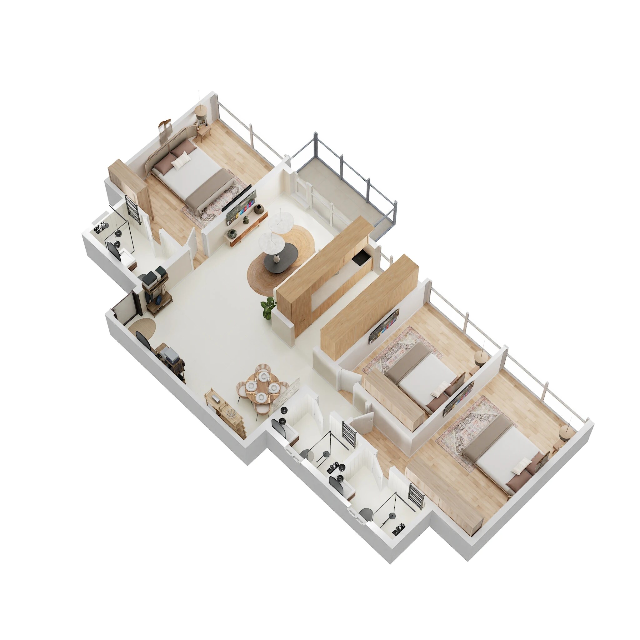 3 BHK 1170 Sq. Ft. Apartment