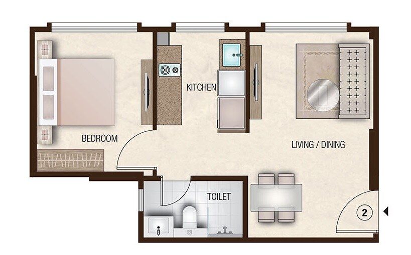  1 BHK Apartment at Hiranandani Zen Maple, Powai – for Rent
