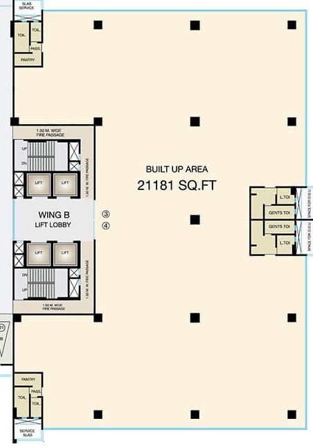 Floor plan of 21181 Sq. Ft. Office Space in House Of Hiranandani Fulcrum, Mumbai
