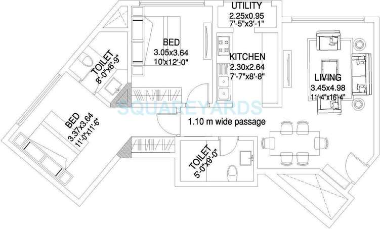 hpa spaces alena residency apartment 2bhk 1134sqft1