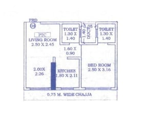 1 BHK 314 Sq. Ft. Apartment in HS One