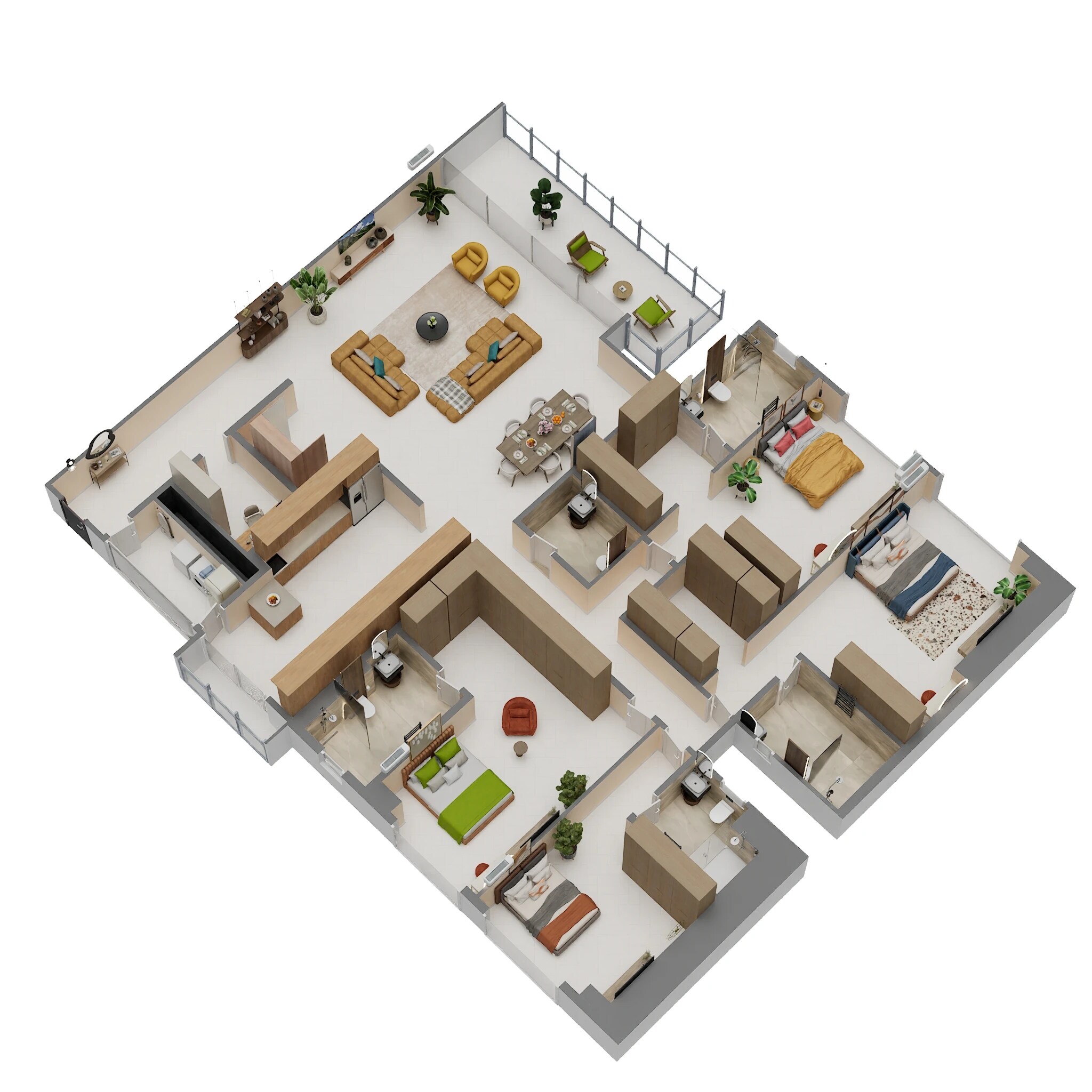 4 BHK 3437 Sq. Ft. Apartment