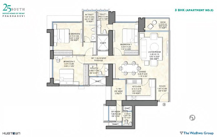 Other, hubtown-25-south 3 Bedroom 1721 Sq.Ft. Apartment In Prabhadevi Mumbai 8768654