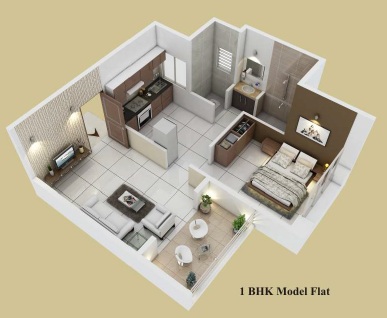 Hubtown Ackruti Regent 1 BHK Layout