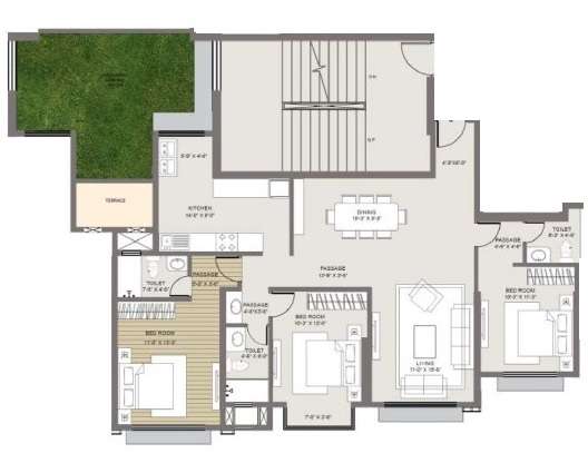 2 BHK 682 Sq. Ft. Apartment in Hubtown The Premiere