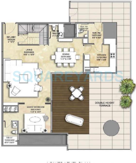 Floor plan of 4 BHK 4301 Sq. Ft. Apartment in Indiabulls Sky Forest, Mumbai