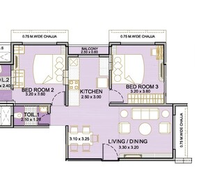 2 BHK 664 Sq. Ft. Apartment in Integrated Ahana