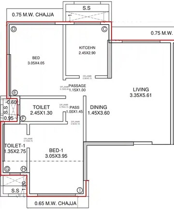  2 BHK Apartment at J S Vinayak Residency, Santacruz West – for Sale