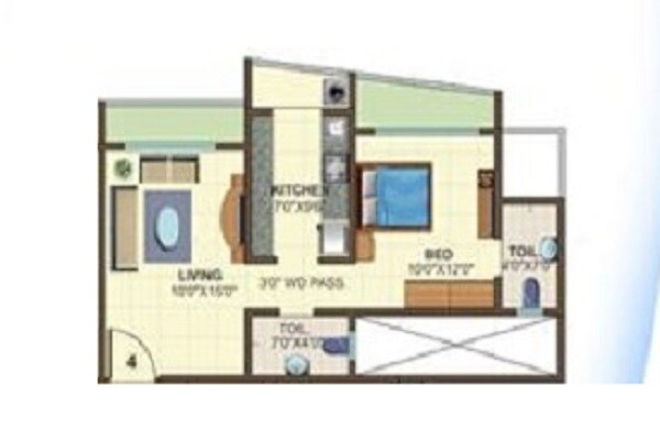 1 BHK 448 Sq. Ft. Apartment