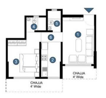  1 BHK Apartment at Je And Vee Om Trimurti, Malad East – for Rent