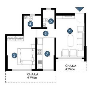 Other, je-and-vee-om-trimurti 1 Bedroom 395 Sq.Ft. Apartment In Malad East Mumbai 7471091