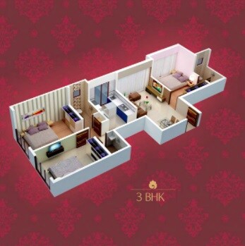 3 BHK 703 Sq. Ft. Apartment