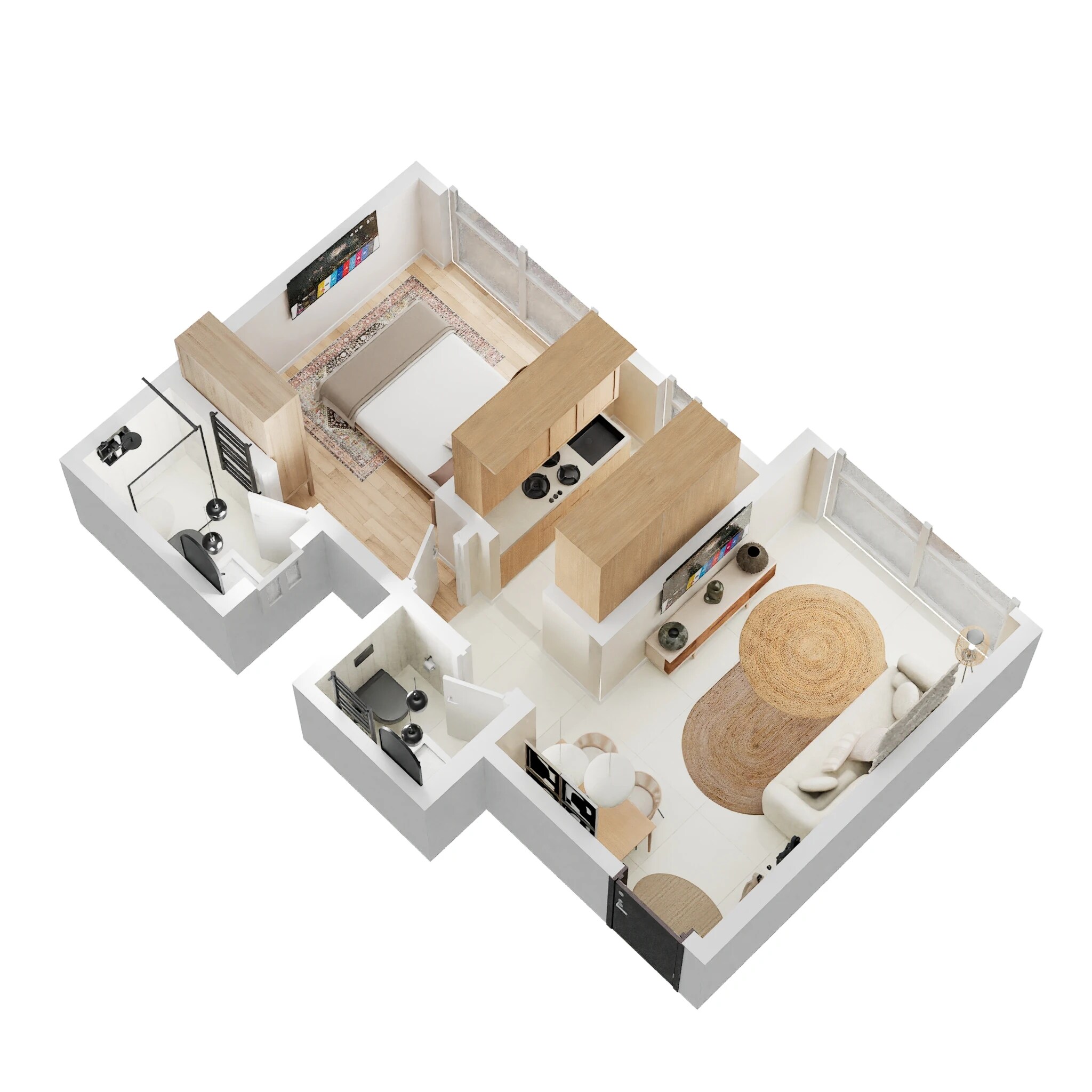 1 BHK 402 Sq. Ft. Apartment