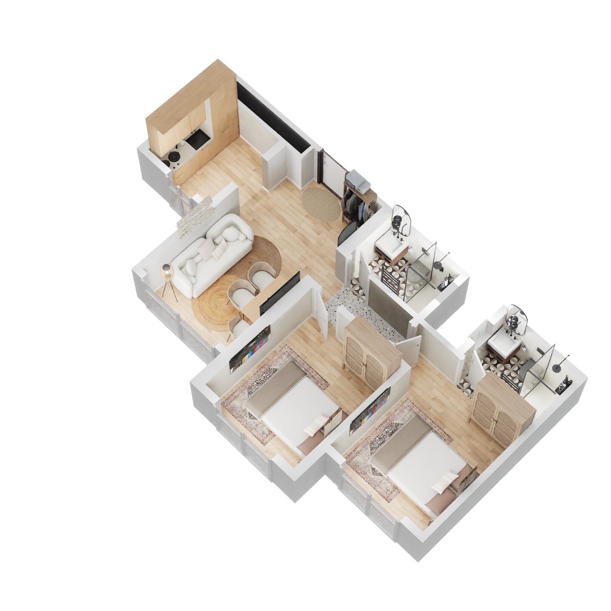 2 BHK 638 Sq. Ft. Apartment