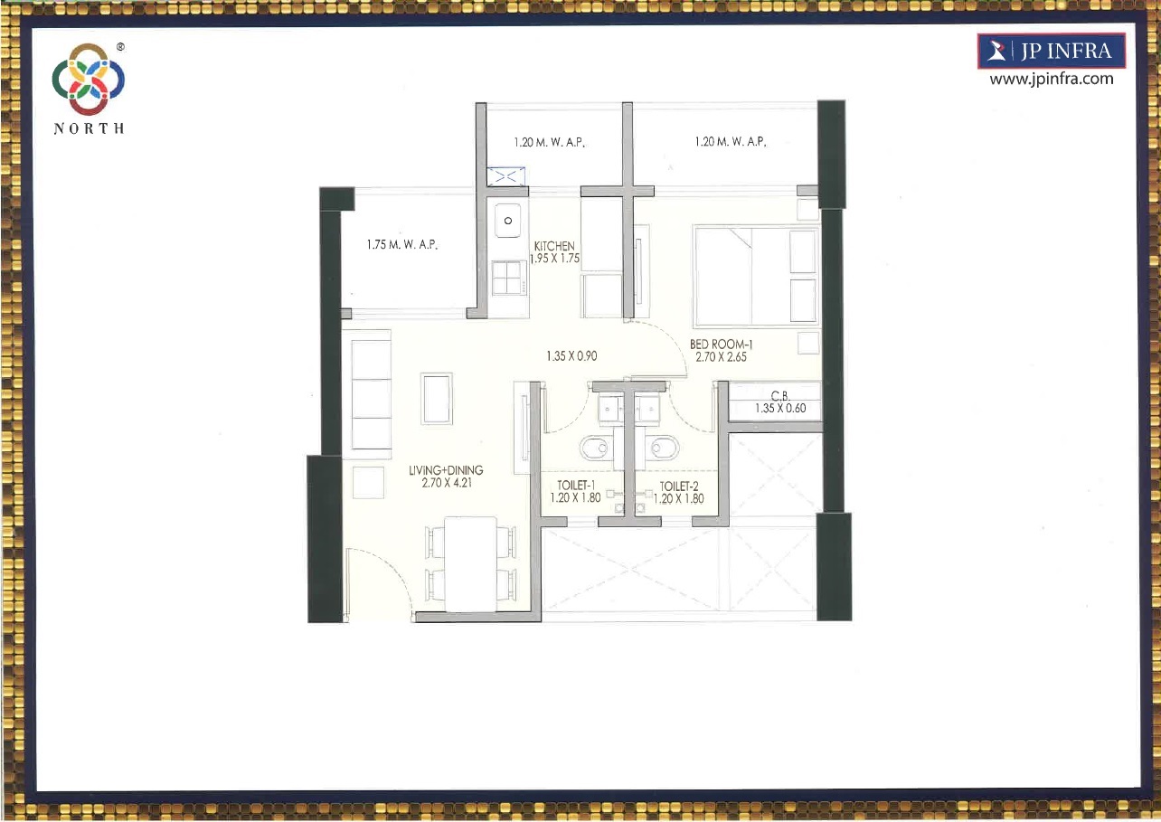 1 BHK 404 Sq. Ft. Apartment in JP Codename StarLife